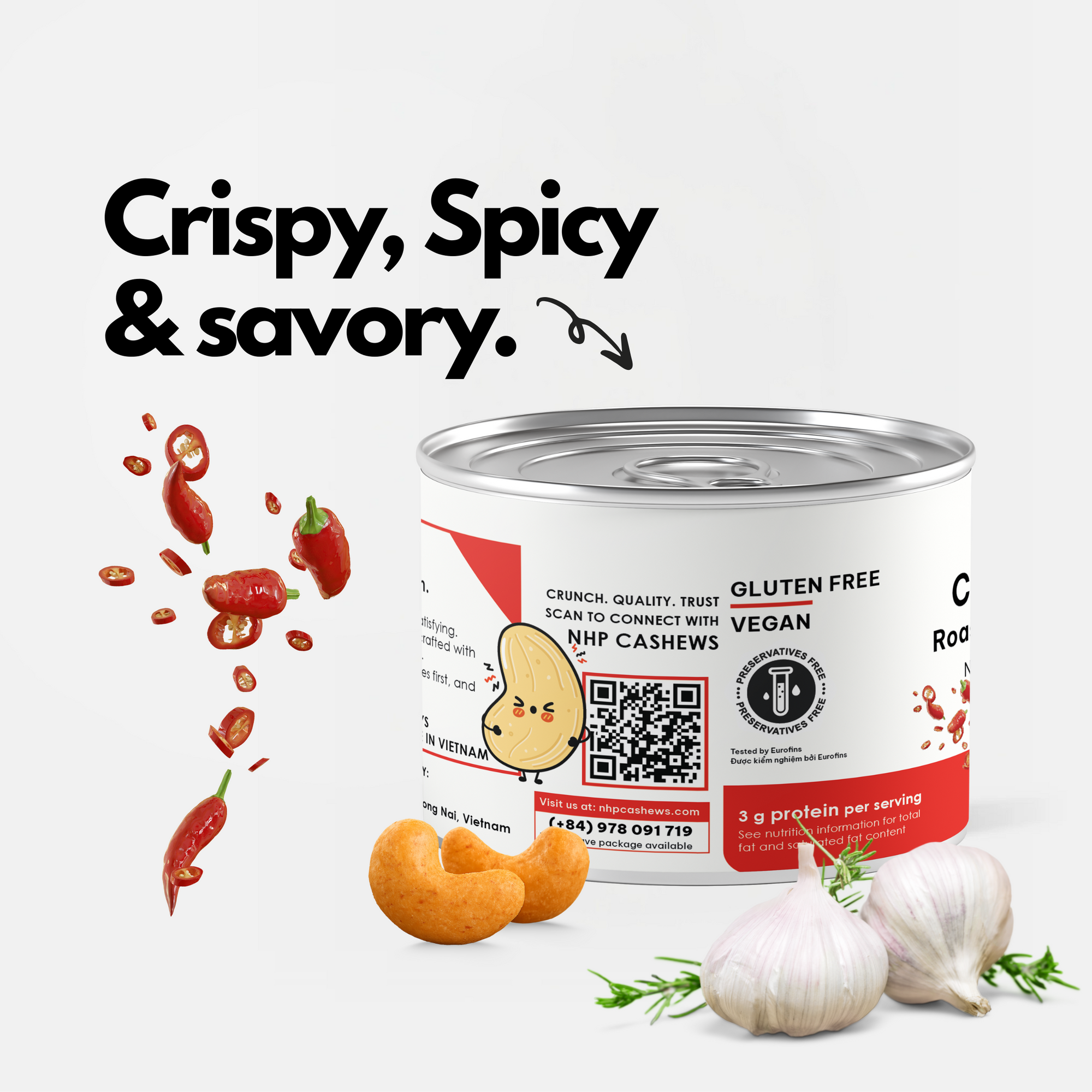 Hạt điều rang tỏi ớt 100G