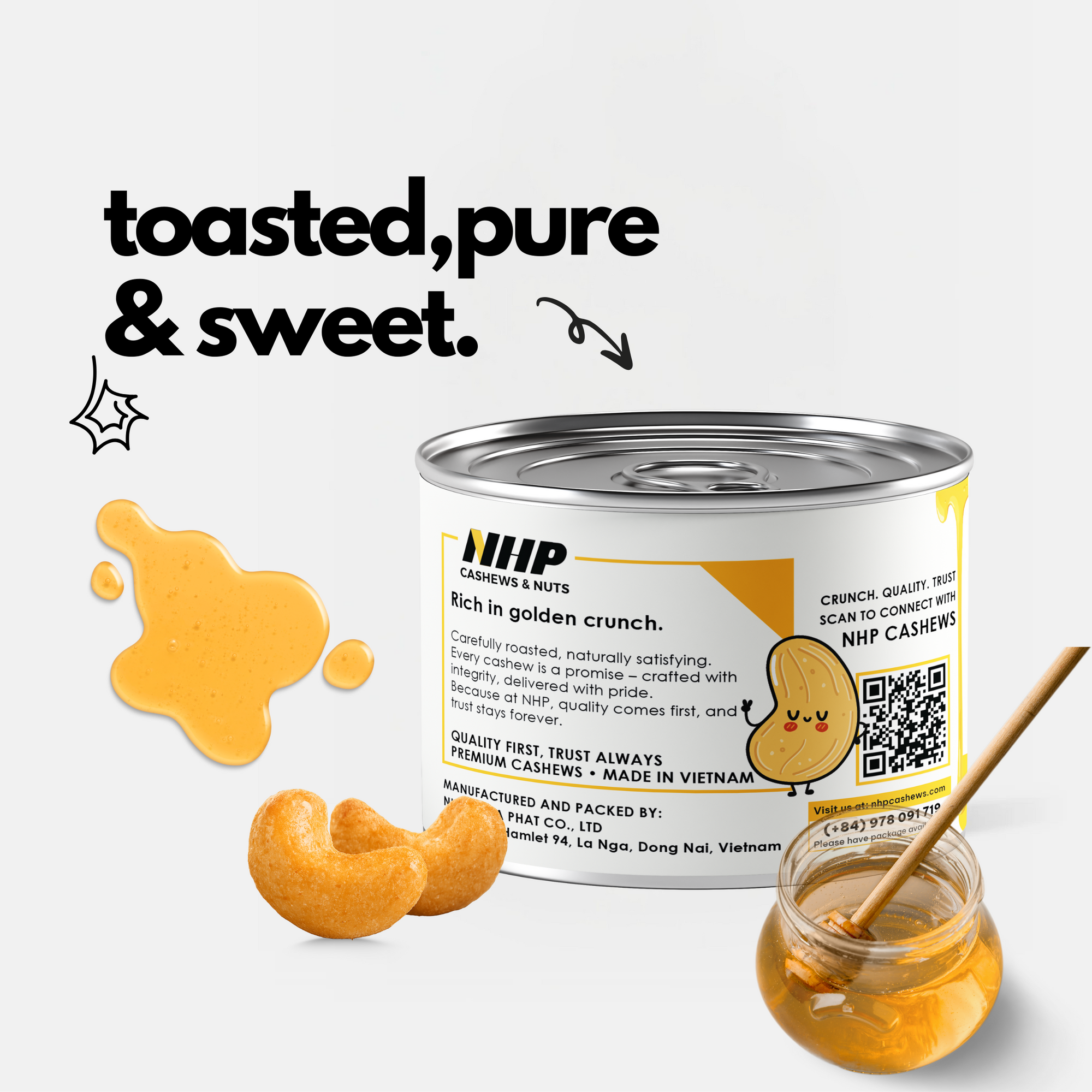 Honey Roasted Cashews 170G